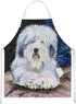 Caroline's Treasures SS8443APRON Starry Night Old English Sheepdog Apron Cooking Kitchen Server Baking Crafts Gardening for Adult Women Men, Unise...