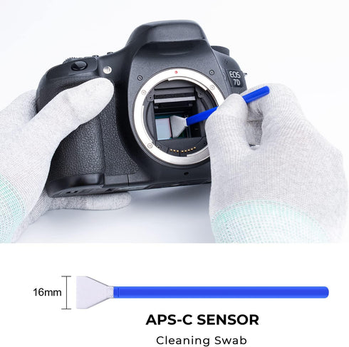 K&F Concept 16mm APS-C Sensor Cleaning Swab*10 + 20ml Sensor Cleaner, DSLR SLR Digital Camera CMOS and CCD Sensor Cleaning Swab Kits for Nikon Son...