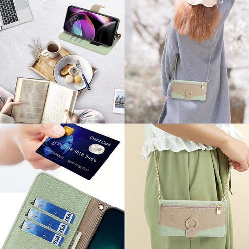 Asuwish Phone Case for Motorola Moto G 5G 2022 Wallet Cover with Screen Protector and Mirror Flip Cover Ring Card Holder Crossbody Strap Stand Cel...