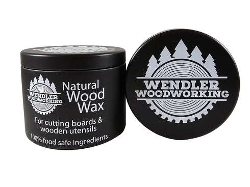 Natural Wood Wax for Cutting Boards, Wooden Utensils, Butcher Blocks, Wooden Surfaces - Made with Natural Beeswax and Mineral Oil, Handcrafted in ...