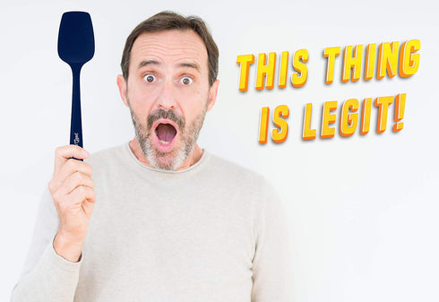 Silicone Spoon Spatula - 600ºF Heat-Resistant Non-Stick Rubber Spoonula | Use as Silicone Kitchen Scraper Utensil - Baking and Cooking Strong Stai...