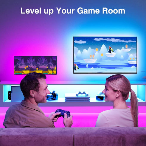 GHome Smart SL1 TV LED Backlight, Smart WiFi Strip Light Compatible with Alexa and Google Home, App Control, Music Sync 16 Million Rgb Red Green B...