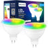Smart WiFi MR16 Color Changing led Bulbs, Dimmable with App Control, 40° Beam Angle AC/DC12V GU5.3 Base, Compatible with Alexa and Google Home Ass...