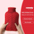 samply Hot Water Bottle with Knitted Cover, 2L Hot Water Bag for Hot and Cold Compress, Hand Feet Warmer, Ideal for Menstrual Cramps, Neck and Sho...