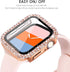 KADES Compatible for Bling Apple Watch Protective Case with Built-in Screen Protector for Apple Watch 40mm iWatch Series SE SE2022 6 5 4 (40mm, Ro...