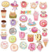 Donut Luggage Stickers(60pcs),Laptop,Skateboard,Notebooks,PVC Waterproof Stickers for Kids,Adults,Cars,Motorcycles,Bicycles...