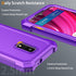 for BLU View 4 Phone Case with Tempered Glass Screen Protector,Slim Soft Silicone Full-Body Protective Case for BLU View 4 (B135DL) (Purple)...