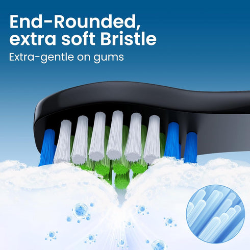 Replacement Toothbrush Heads 10 Pack Compatible with Bitvae Daily D2 Rechargeable Toothbrush, for D2 Toothbrush Heads Refills, Black...