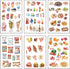 12 Sheets Food Drink Dessert Fruits Snacks Ice Cream Washi Sticker Set DIY Craft Label for Scrapbooking Journaling Collage Card Making Kids Adults...