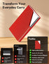Padike Business Card Holder, PU Leather & Stainless Steel Multi Card Case for Men & Women, Name Card Holder, Credit Card Wallet, ID Case/Holder wi...