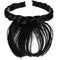 1Pc Black Fake Bangs Hairband,Women Girls Fringe Bangs with Double Row Braids Headband Hair Extensions Hair Styling Tools,Hair Accessories,Women's...
