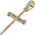 JINAO Nail Cross Pendant Necklace 14k Gold Plated Iced Out Cubic Zirconia Diamond Charm Cross Chain for Men Women...