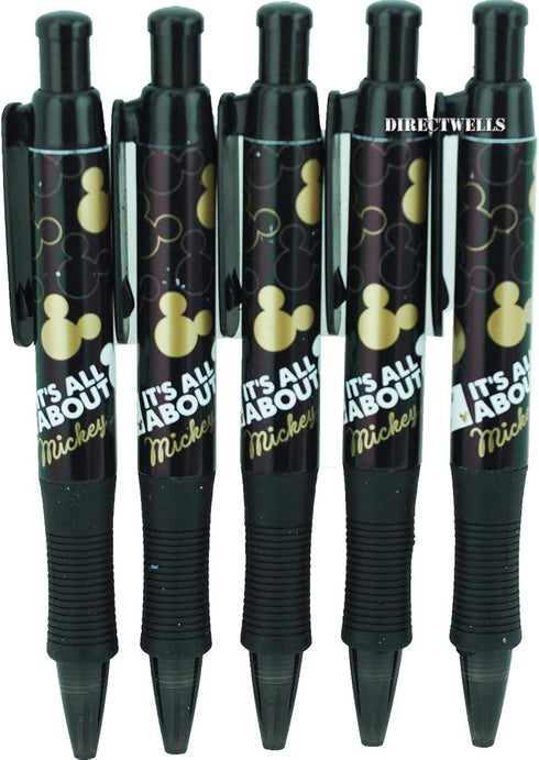 Mickey Mouse 5 Gold Retractable Pens Pack...