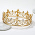 SWEETV Royal Full Round King Crown Crystal Tiara for Men Party Hats Costume Accessories...