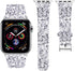 iiteeology Compatible with Apple Watch Band 46mm 45mm 44mm 42mm, Glitter Shiny Bling Leather Band for iWatch Series 10/9/8/7/6/5/4/3/2/1/SE - Silv...