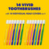 Extra Soft Toothbrush Refill for Adults Sensitive Gums and Teeth with Individual Head Covers, 14 Pcs Manual Toothbrushes - Family and Guests - Gre...
