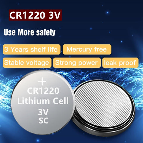 15 Count CR1220 Battery 3V Lithium Button Cell Coin 1220 Batteries...