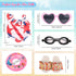 18 Inch Doll Summer Outfits Set, Vibrant Doll Swimming Playset for American doll Girls, includes Doll Bikini Swimsuits, Heart-shaped Sunglasses, G...