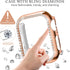 8 Pack Fvlerz Bling Case Compatible with Apple Watch Series 6 5 4 SE 40MM, Diamond Bumper Crystal Frame for iWatch 40mm Sparkling Rhinestone Smart...