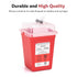 All New Alcedo Sharps Container for Home Use and Professional 1 Quart Plus (3-Pack), Biohazard Needle and Syringe Disposal, Small Portable Contain...