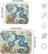 Nautical Ocean Seahorse Dish Drying Mat for Kitchen Counter 16x18 in Retro Map Microfiber Drying Mats Absorbent Reversible Dish Pad Medium Dish Dr...