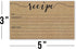 Recipe Cards - Size 3x5 - Small Kraft Brown Lined Kitchen Note Card for Recipe Box - Set of 50...