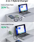 Power Bank, 2in1 Hybrid Charger-5000mAh 20W Portable Charger with 45W GaN Charger-USB C Dual Ports for MacBook, Dell, Samsung, iPhone, iPad, Switc...