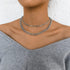 Dainty Layered Necklace Paperclip Choker Necklace Punk Cuban Link Chain Necklace Silver Curb Chain Necklace for Women...
