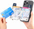 Stick on Wallet for Phone Case, Credit Adhesive Card Holder for Back of Phone Cases Flip Leather Zipper Flower Wallet Sleeve Compatible with iPhon...