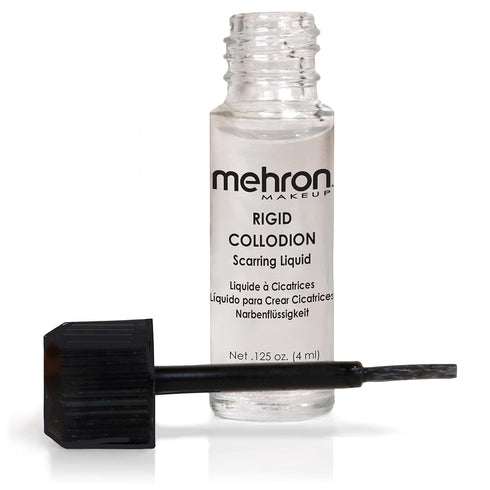 Mehron Makeup Rigid Collodion with Brush | Scarring Liquid | Liquid Scar Makeup | SFX Scar for Film .125 oz (4ml)...