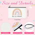 24 Pcs Rainbow Cosmetic Bags Motivational Quotes Makeup Bag Inspirational Makeup Pouch with Zipper Inspirational Gifts for Women Coin Purse for Te...