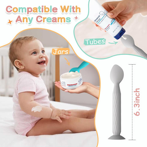 Youngso Diaper Cream Spatula - Diaper Cream Applicator with Suction Cup Base - Hygienic and Easy to Clean -Butt Spatula for Baby Essentials -Baby ...
