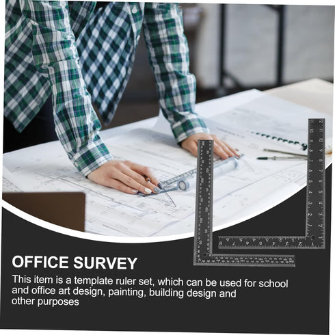 Measure Angles 2pcs Square Carpenter Tools Angle Measuring Rulers DIY Sewing Supplies Carpenters Ruler Rulers L-Shape Drawing Rulers L-Shaped Squa...