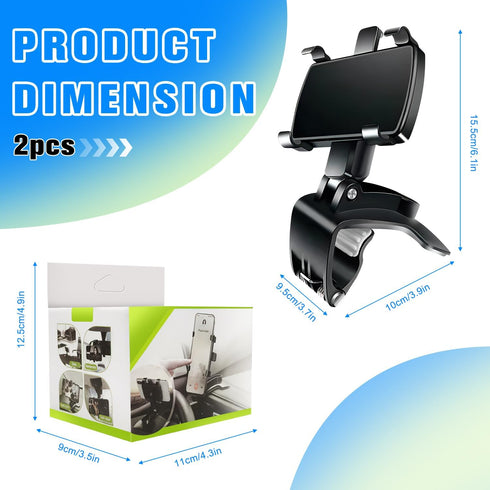Lifegiverwise Phone Holder,Multifunctional Car Dashboard Mobile Phone Holder,360 Rotatable Retractable Phone Holder,Universal Car Sun Visor and Re...