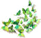 Somotersea 24PCS 3D Butterfly Wall Decal Removable Refrigerator Magnets Stickers Decor for Kids Room Decoration Home and Bedroom Art Mural Green...