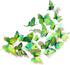 Somotersea 24PCS 3D Butterfly Wall Decal Removable Refrigerator Magnets Stickers Decor for Kids Room Decoration Home and Bedroom Art Mural Green...