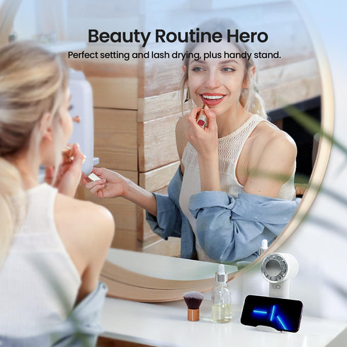 Portable Mini Handheld Fan with Active Cooling Technology, Small Hand Fan for Travel, Instant Ice-Compress Face Fan, Personal Lash Fan for Make Up...