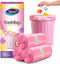 2 Gallon 80 Counts Strong Trash Bags Garbage Bags by Teivio, Bathroom Trash Can Bin Liners, Small Plastic Bags for home office kitchen, Pink...