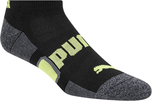 PUMA Kids' Big Boys' 6 Pairs Low Cut Socks, Black Combo, 9-11...
