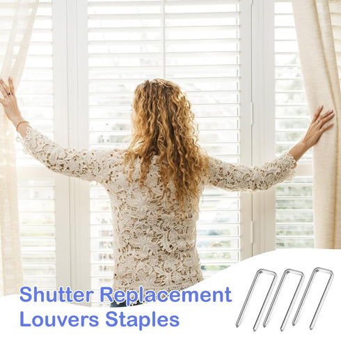80 Pieces Repair Plantation Shutters Tool, Plantation Shutter Louvers Fasteners Hardware Kit Household Windows Blind Tilt Rod Staples Louvers Stap...