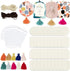 Temlum 40 Pcs Sublimation Air Freshener Blanks with 40 Pcs Tassels, Elastic Rope, Clear Bag, Sublimation Blanks Products DIY Air Freshener for Car...