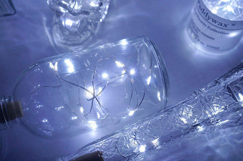 Wine Bottle Lights with Cork Switch, 15 LED 8 Pack Battery Operated Mini Fairy Copper Wire Cork String Lights for Party Wedding Christmas Festival...