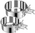 Dog Food Water Bowl for Cage with Clamp Holder, Stainless Steel Pet Kennel Hanging Bowls Non-Spill Detectable Bowls Crate Feeder for Small Medium ...