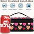 FlowFly Small Lunch box Insulated Soft Bag Mini Cooler Back to School Thermal Meal Tote Kit for Kids, Girls, Boys,Women,Men, Heart...