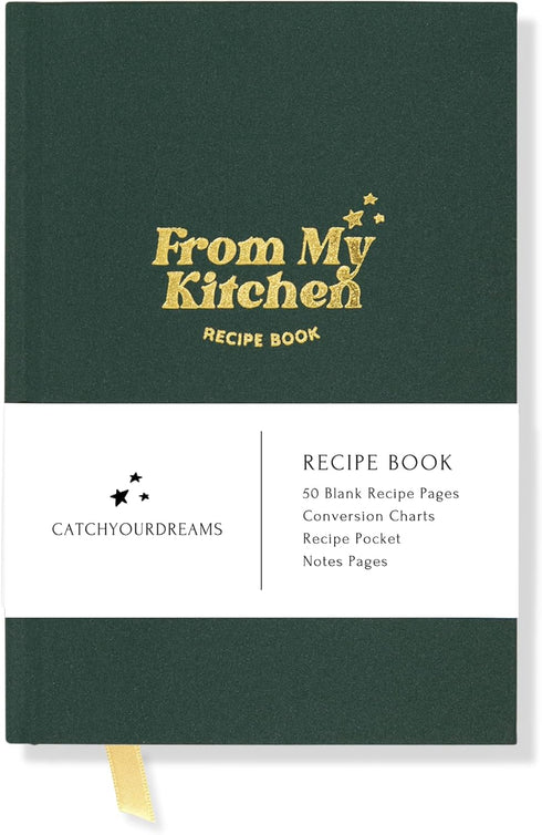 CATCHYOURDREAMS Blank Recipe Book - Keepsake Gift - Hardcover Family Heirloom Recipe Book to Write Your Own Recipe (Rosemary Green)...