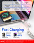 USB C Cable Apple Charger 4 in 1 - PD 60W/27W USB C Fast Charging & Data Sync Multi Charger Cord, 6FT Coiled Lightning Cable to USB for iPhone/Pad...
