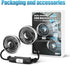 Car Fan, 12V Cooling Fans for Backseat with Little Night Light, Headrest 360° Rotatable Dual Head Back Seat Fan 3 Speed Adjust Vehicles Rear Seat ...