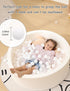 100 Ball Pit Balls-Thicken Plastic Play Balls for Toddlers Babies Playpen Balls for Tent Ball Pool Bounce House Party Decoration (Clear&White)...