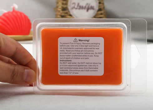 MILIVIXAY 500 pcs Wax Melt Warning Labels Candle Warning Label for Clamshell, 1.8 x 1.5 inche....