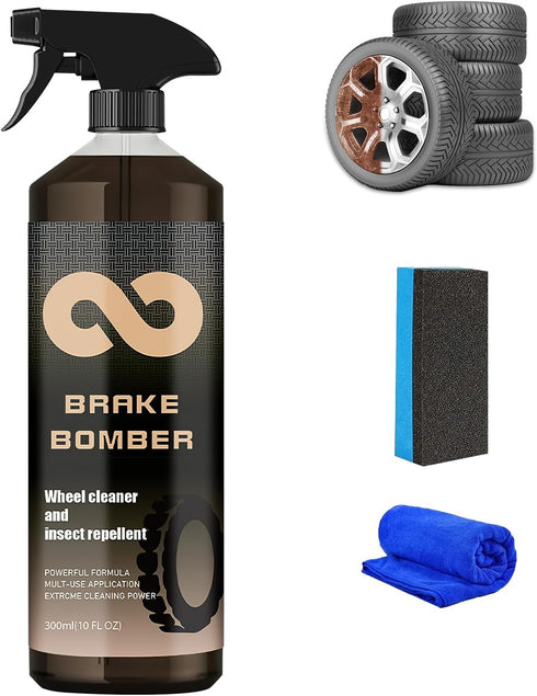 300ML Brake Bomber Wheel Cleaner,Perfect for Cleaning Wheels and Tires,Non-Acid Truck & Car Wheel Cleaner,Rim Cleaner & Brake Dust Remover,Safe on...